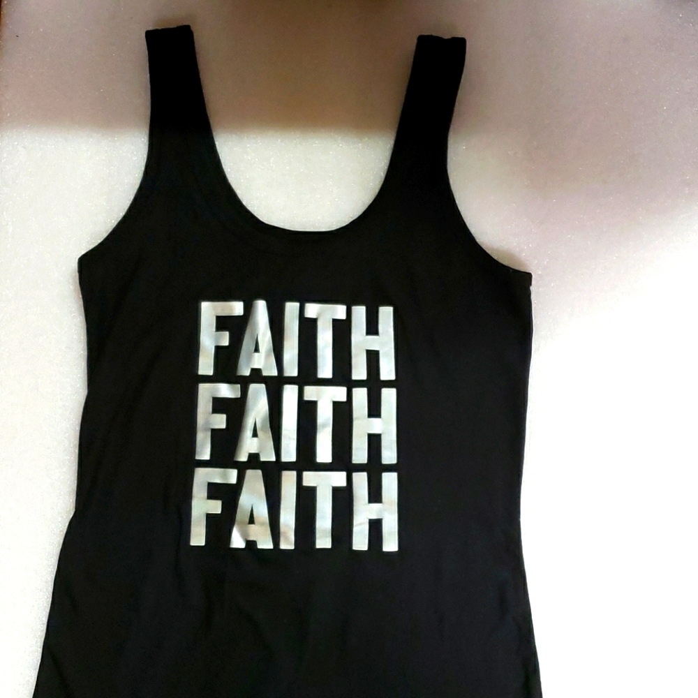 Black Faith Tank Top SZ 7-9
